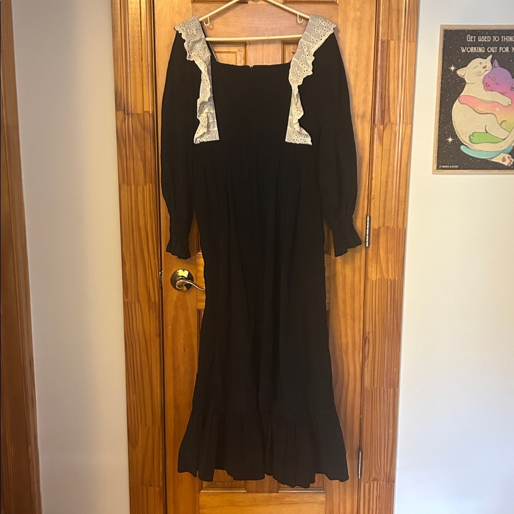 Pansy garden made by pansy ophelia dress black velvet lace NWT uk 12 us 8 - Picture 13 of 14